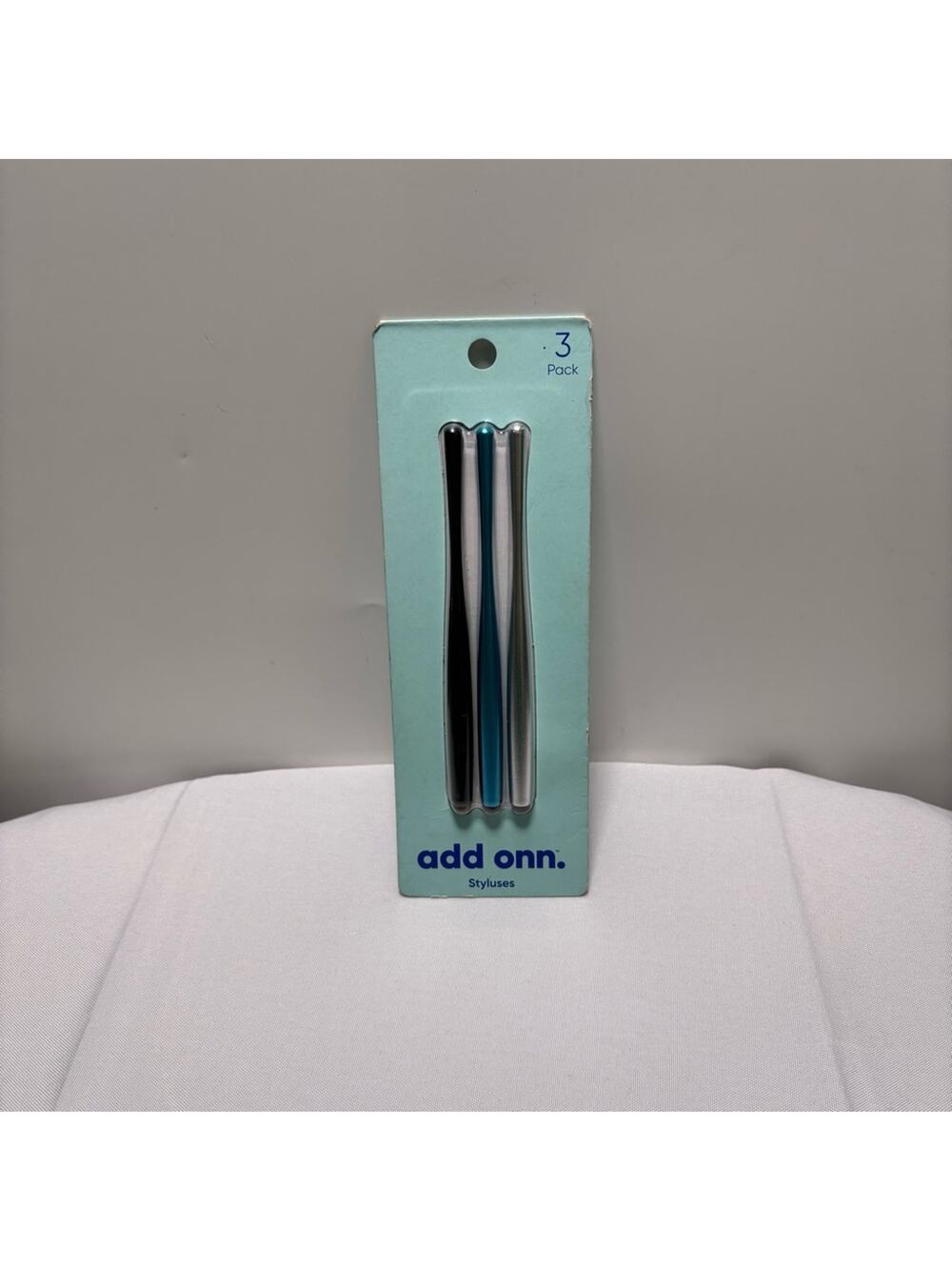 Add Onn Stylus 3-Pack - Black, Silver, and Blue